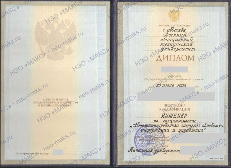 Диплом о высшем инженерном образовании, 2002 — генеральный директор НЭО «МАКС»